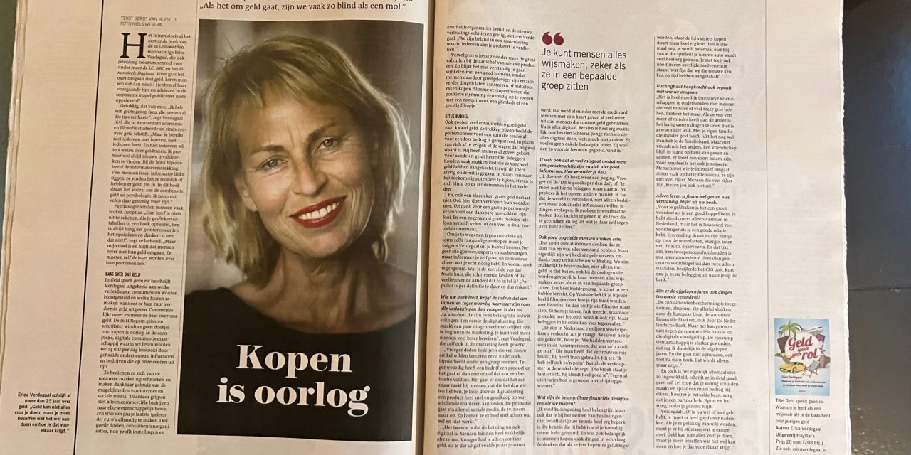 Over mijn nieuwe boek ‘Geld speelt geen rol’ in het Dagblad van het Noorden en de Leeuwarder Courant